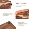 Solid Wood Geometric Grid Cutting Board