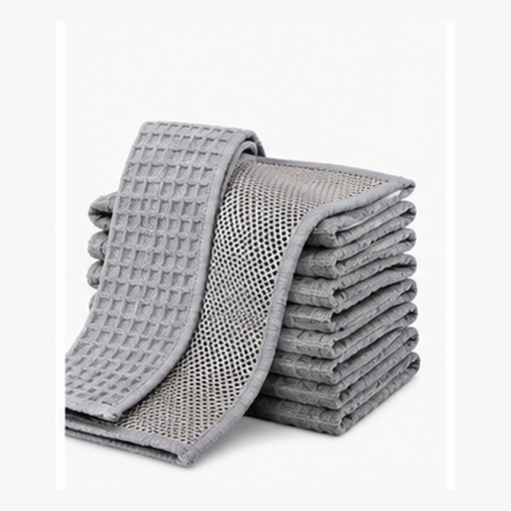 Dual-Texture Microfiber Scrub Cloths – 6 Pack