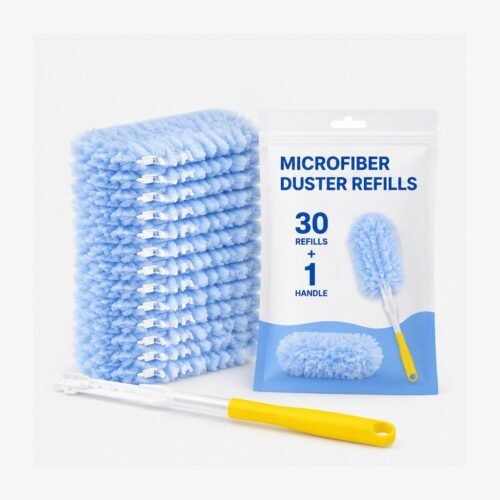 Microfiber Duster Refills 30-Pack Set with Handle
